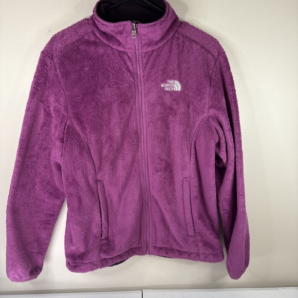 The North Face Accessories - The North Face Fuchsia Purple Osito Furry Fleece Full Zip Jacket- Large